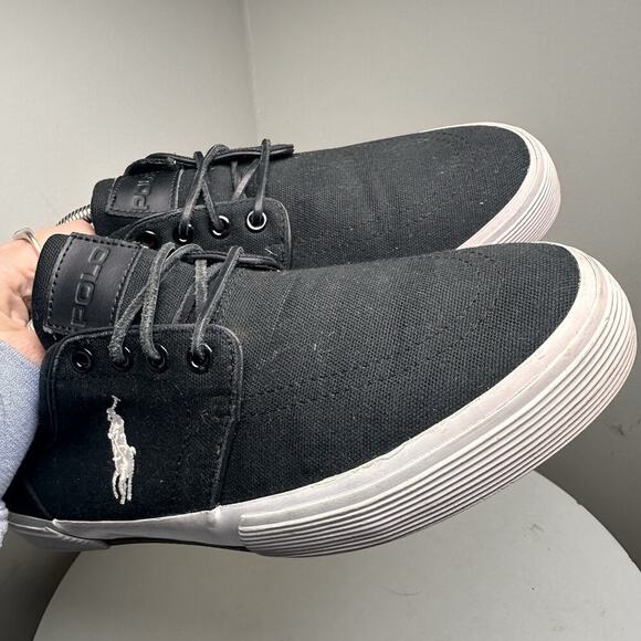 Polo Ralph Lauren Men's Classic Faxon Black Canvas Sneaker Sz 10 D Preppy Retro - Picture 16 of 16